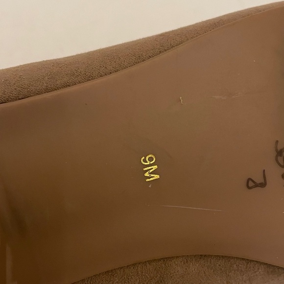 Ann Marino Tan Suede Statement Rhinestone Flats in size 8 - Picture 9 of 12